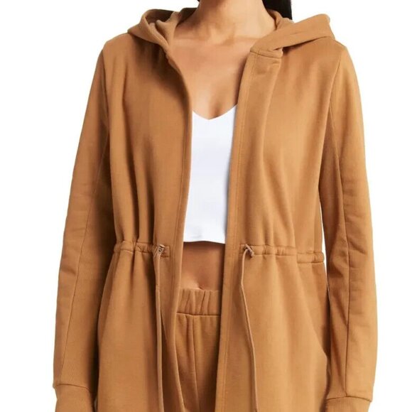 Beyond Yoga Tan Hooded Cardigan - Picture 1 of 8